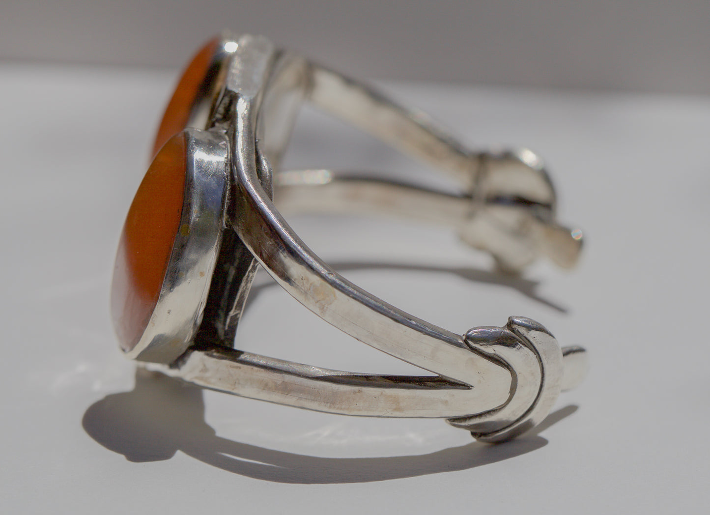Carnelian Agate & Fossilized Coral Cuff