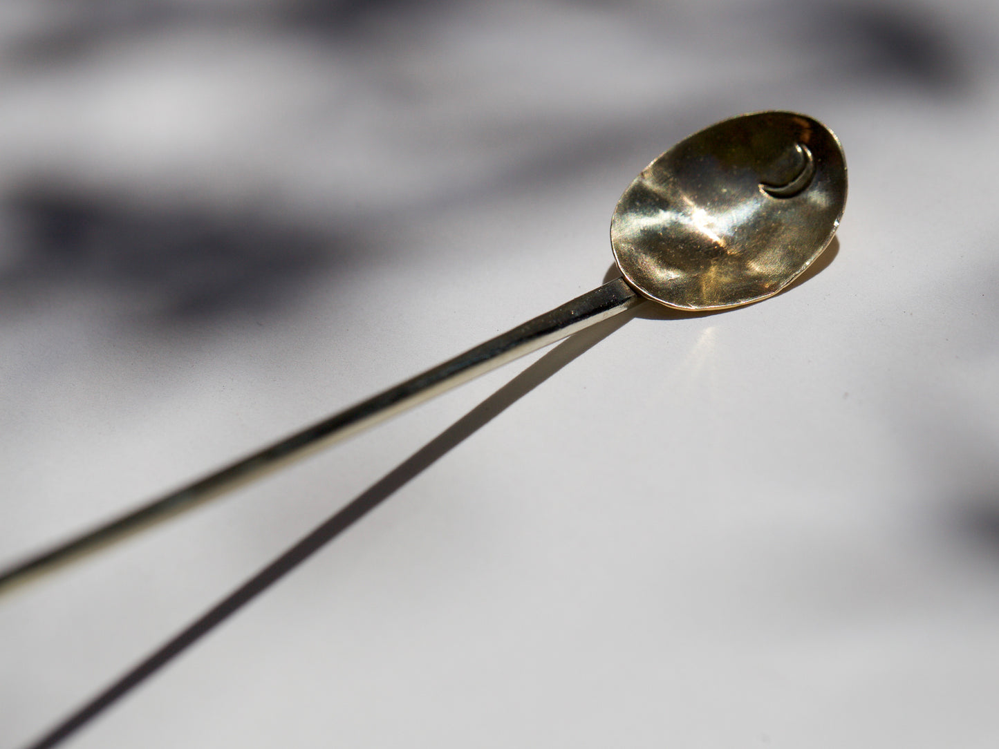 Brass Crescent Moon Tea Spoon