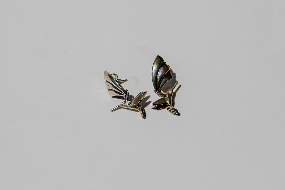 Hummingbird In Flight Studs