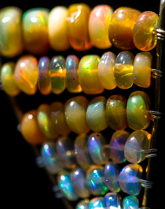 Fire & Ice Opal Beaded Earrings