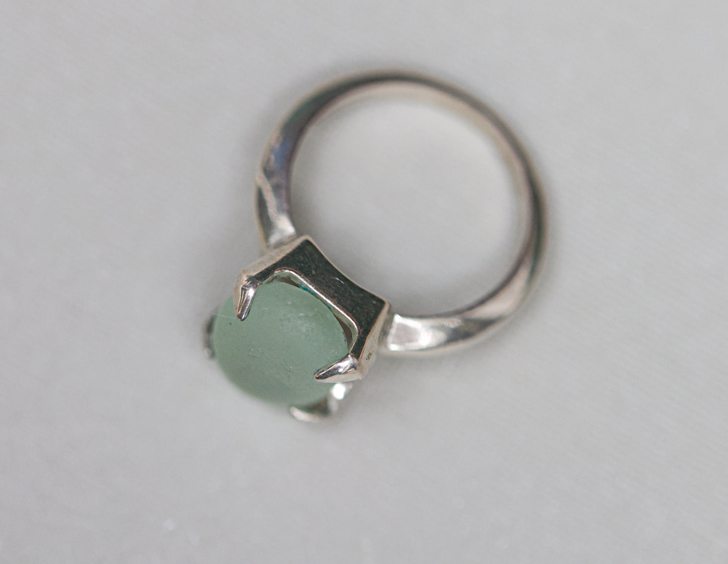 Baby Blue Davenport Seaglass Ring (size 6)