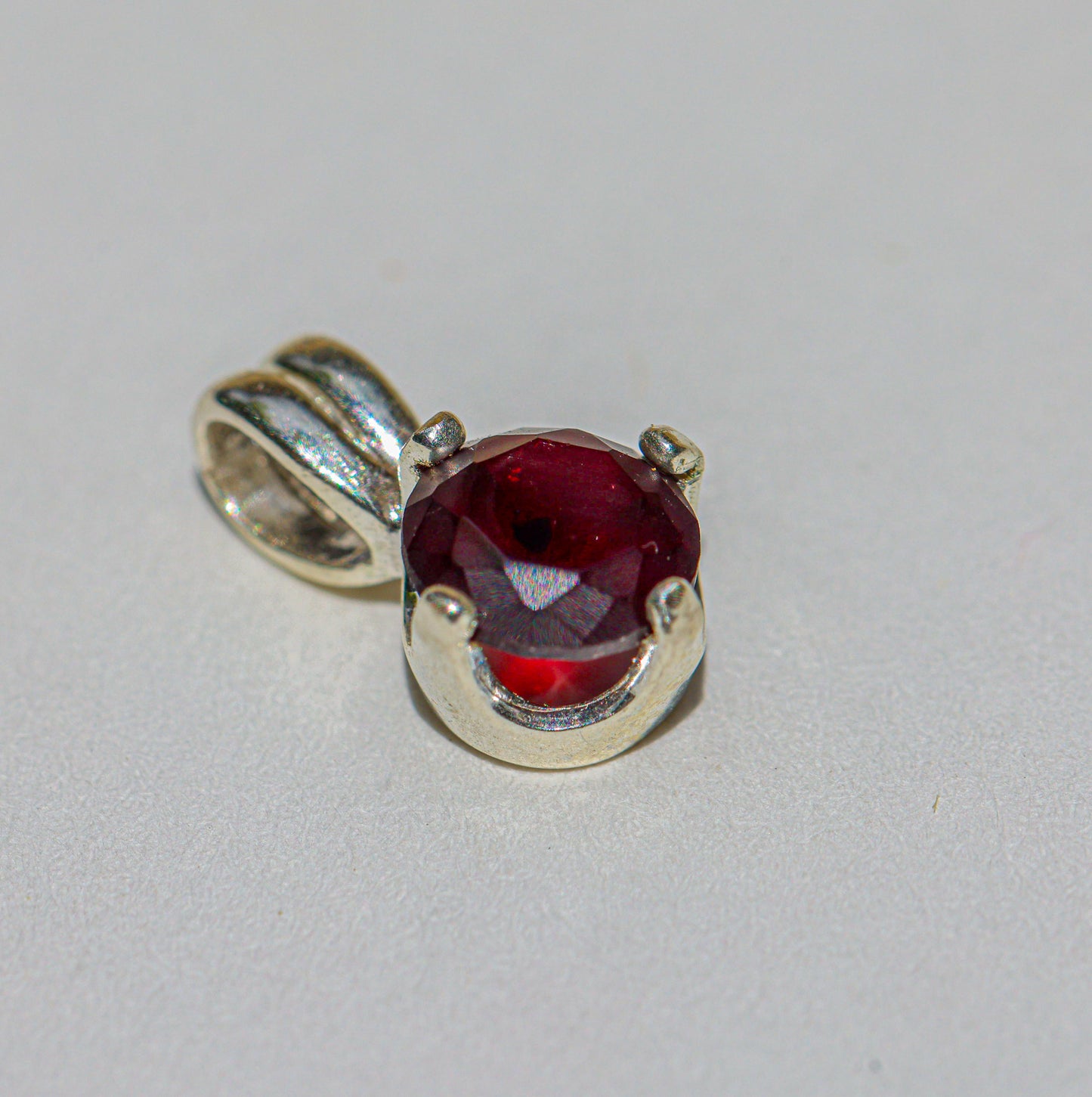 Deep Red Garnet Pendant for Necklace