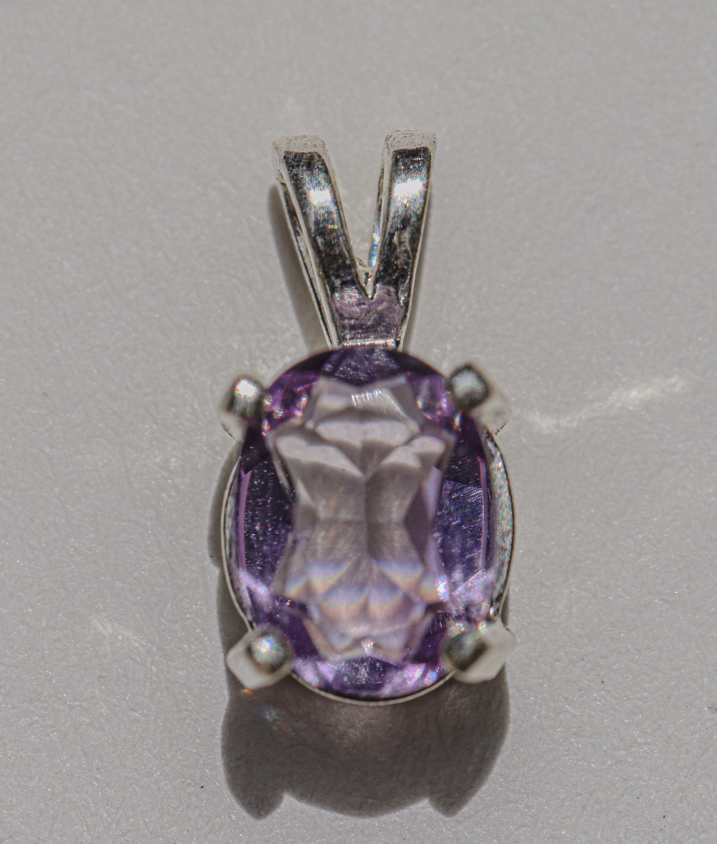 Lilac Purple Amethyst Pendant for Necklace