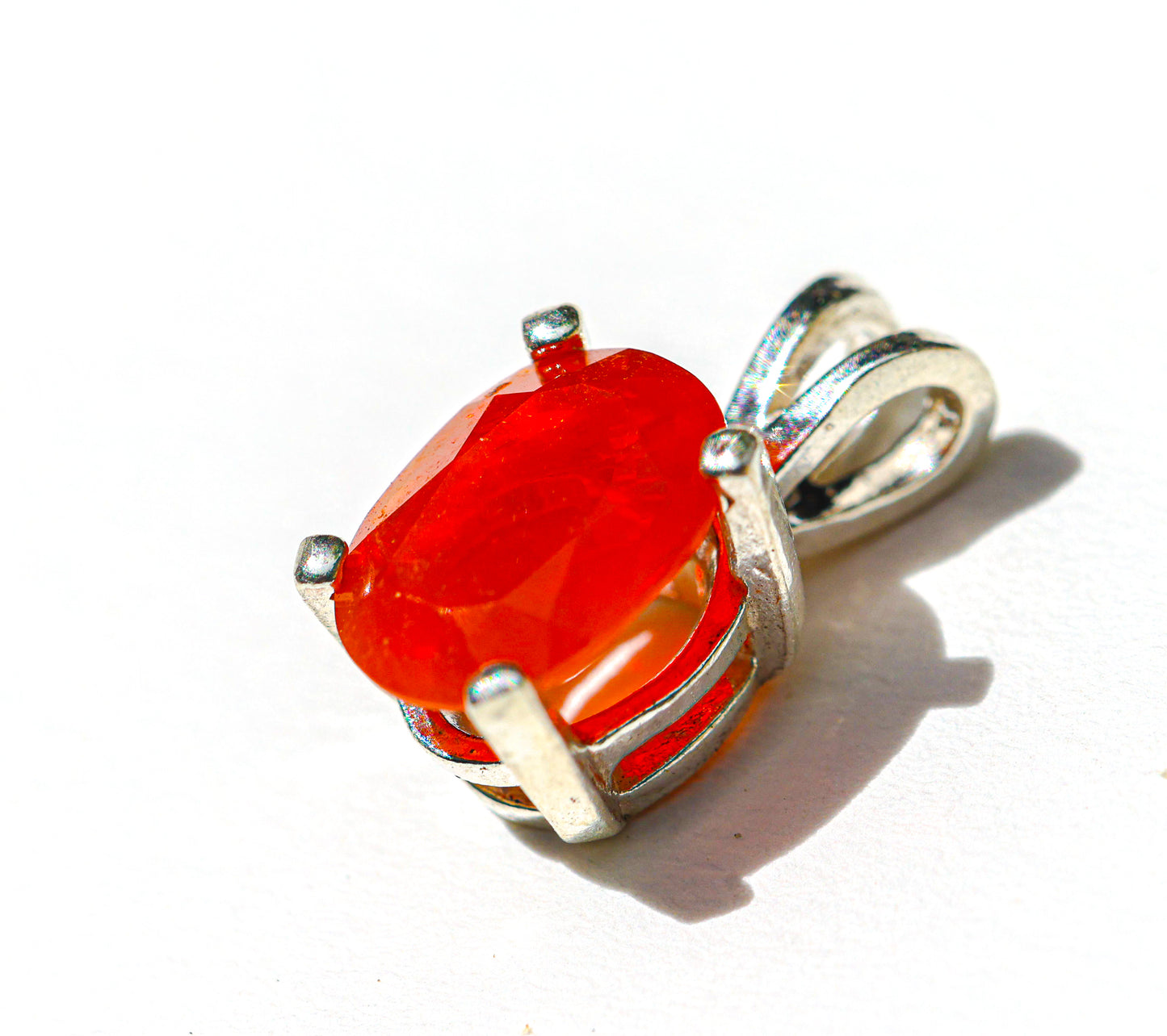 Fire Opal Pendant for Necklace-Three