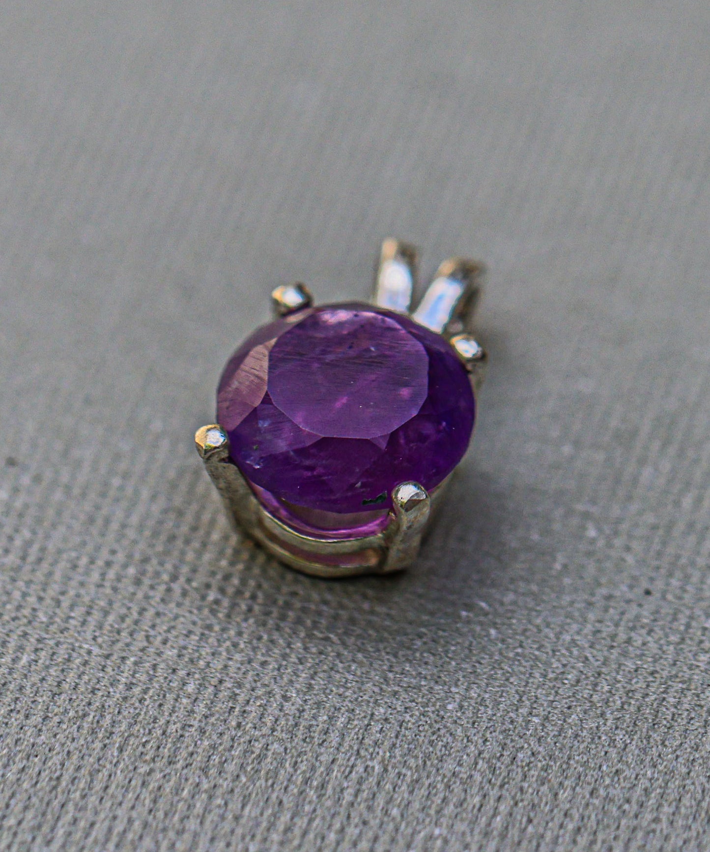 Deep Purple Amethyst Pendant for Necklace