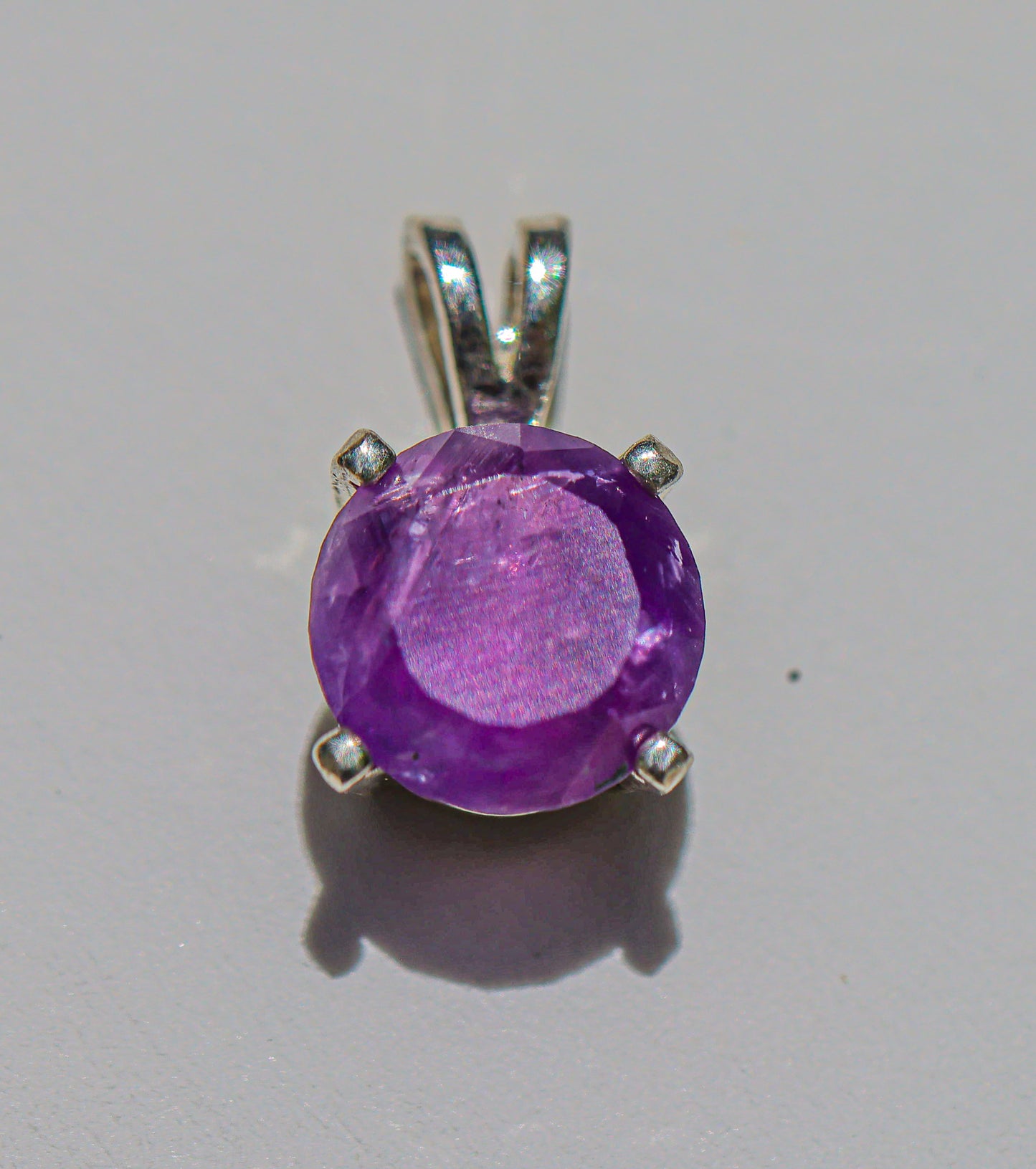 Deep Purple Amethyst Pendant for Necklace