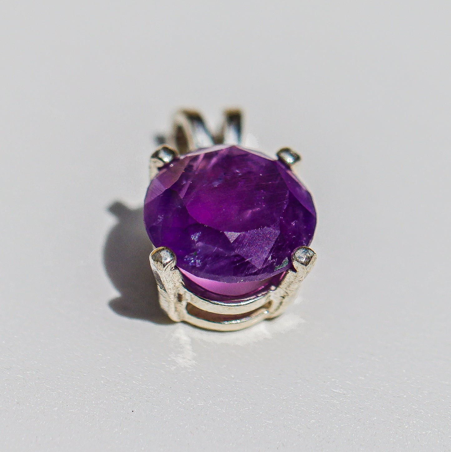 Deep Purple Amethyst Pendant for Necklace