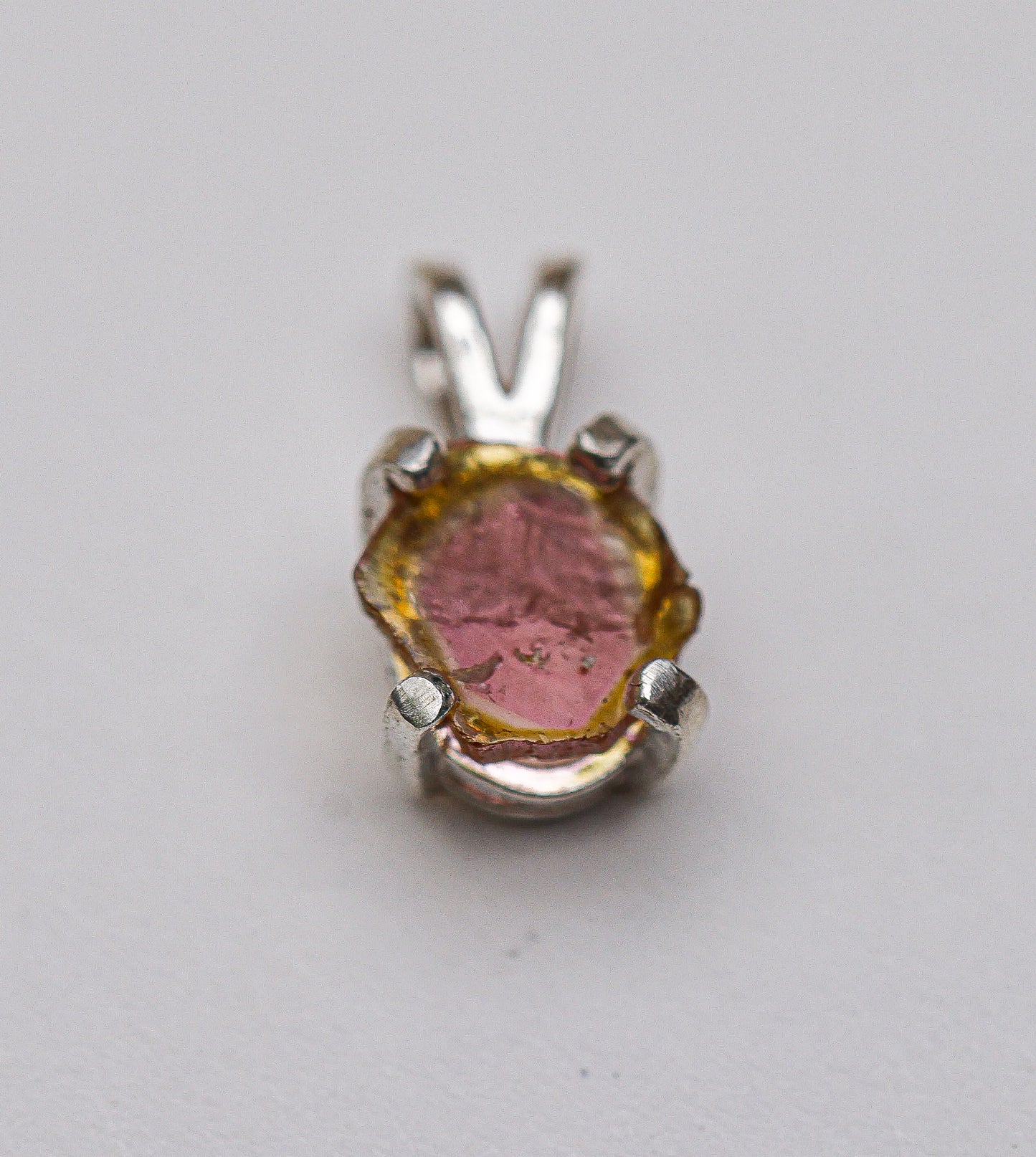 Green & Pink Watermelon Tourmaline Pendant for Necklace