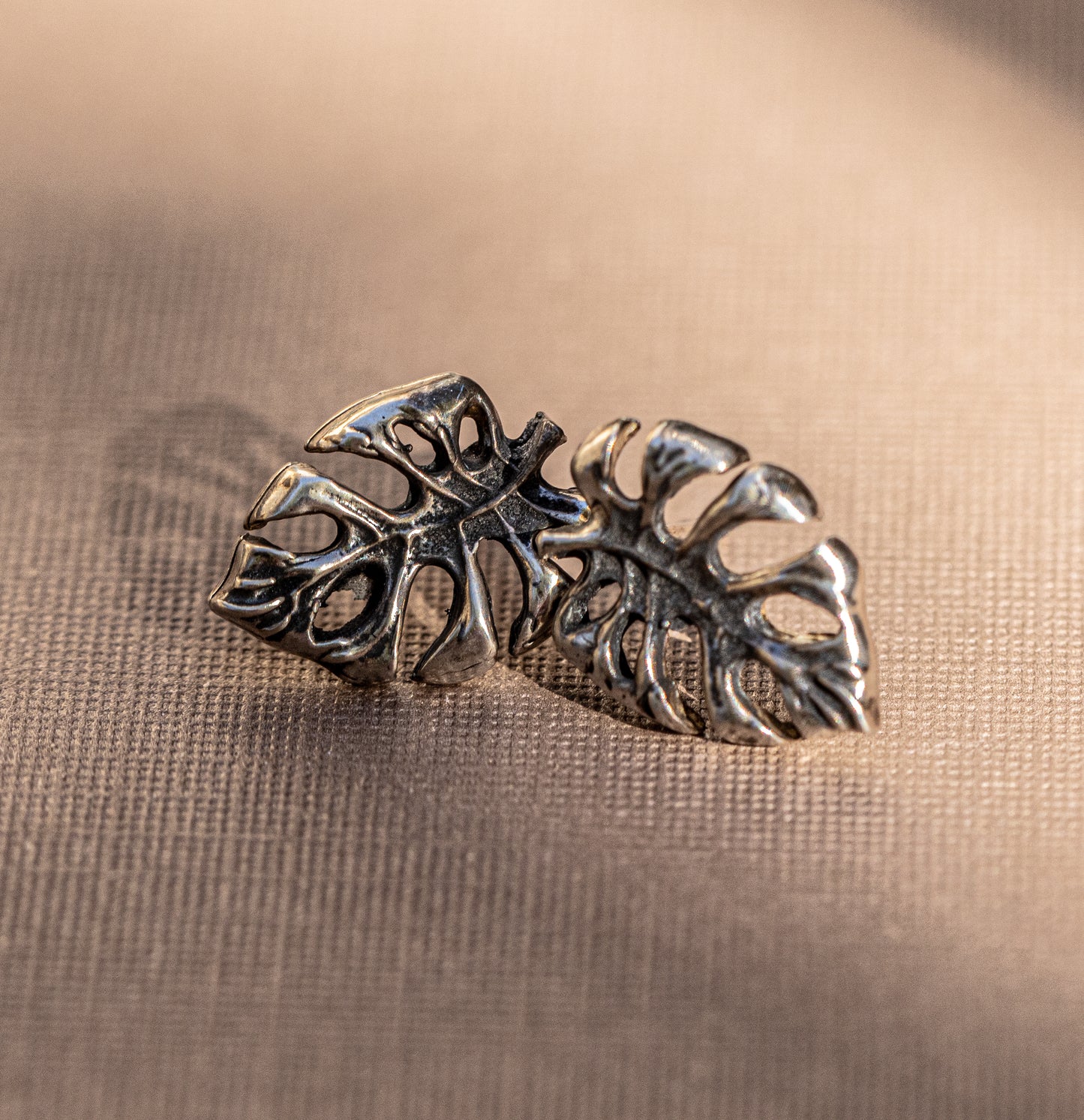 Monstera Stud Earrings