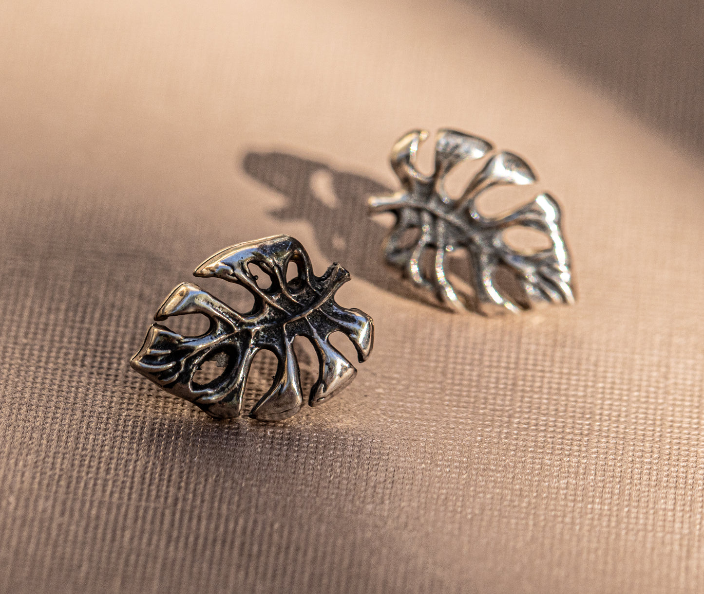 Monstera Stud Earrings