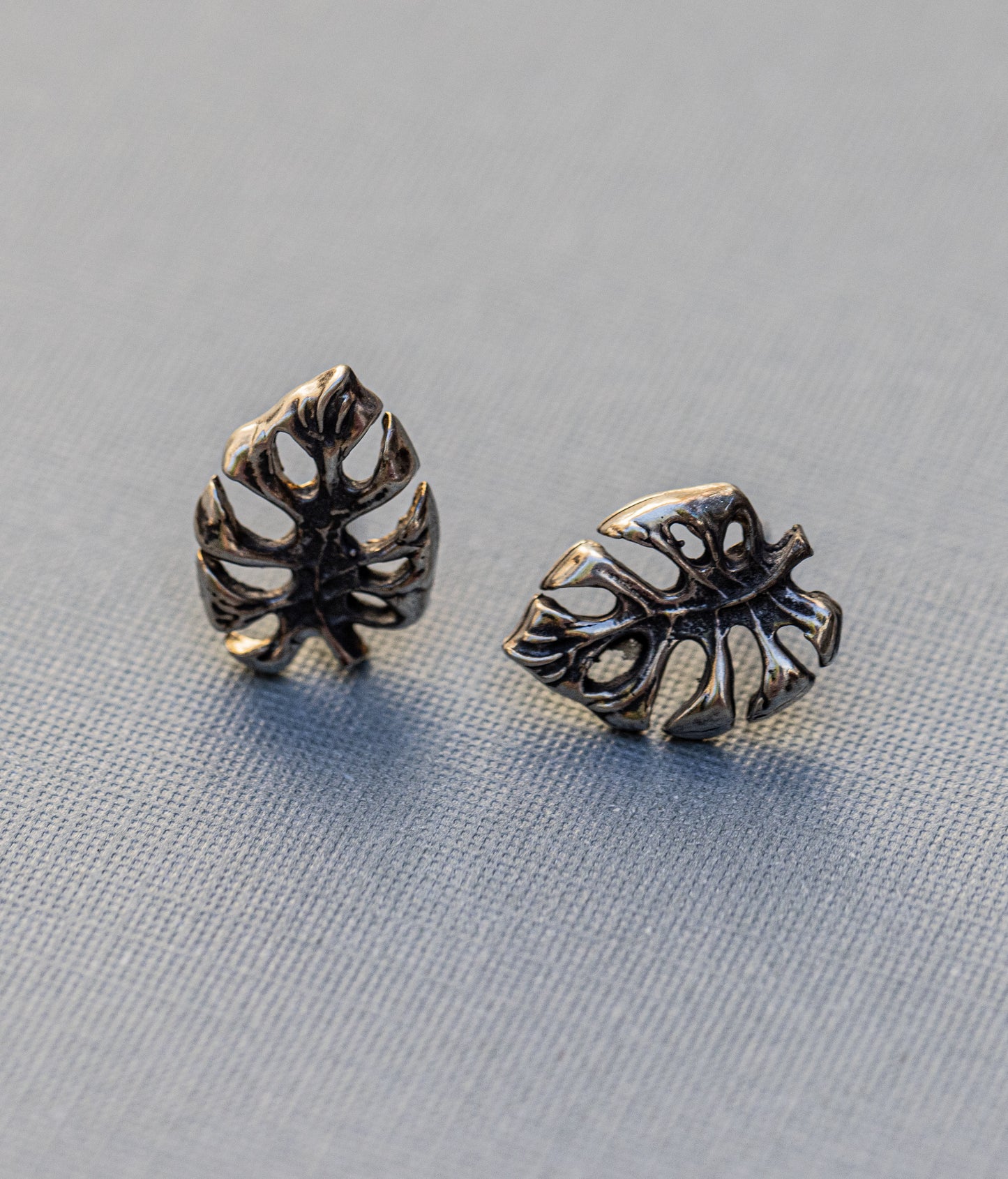 Monstera Stud Earrings