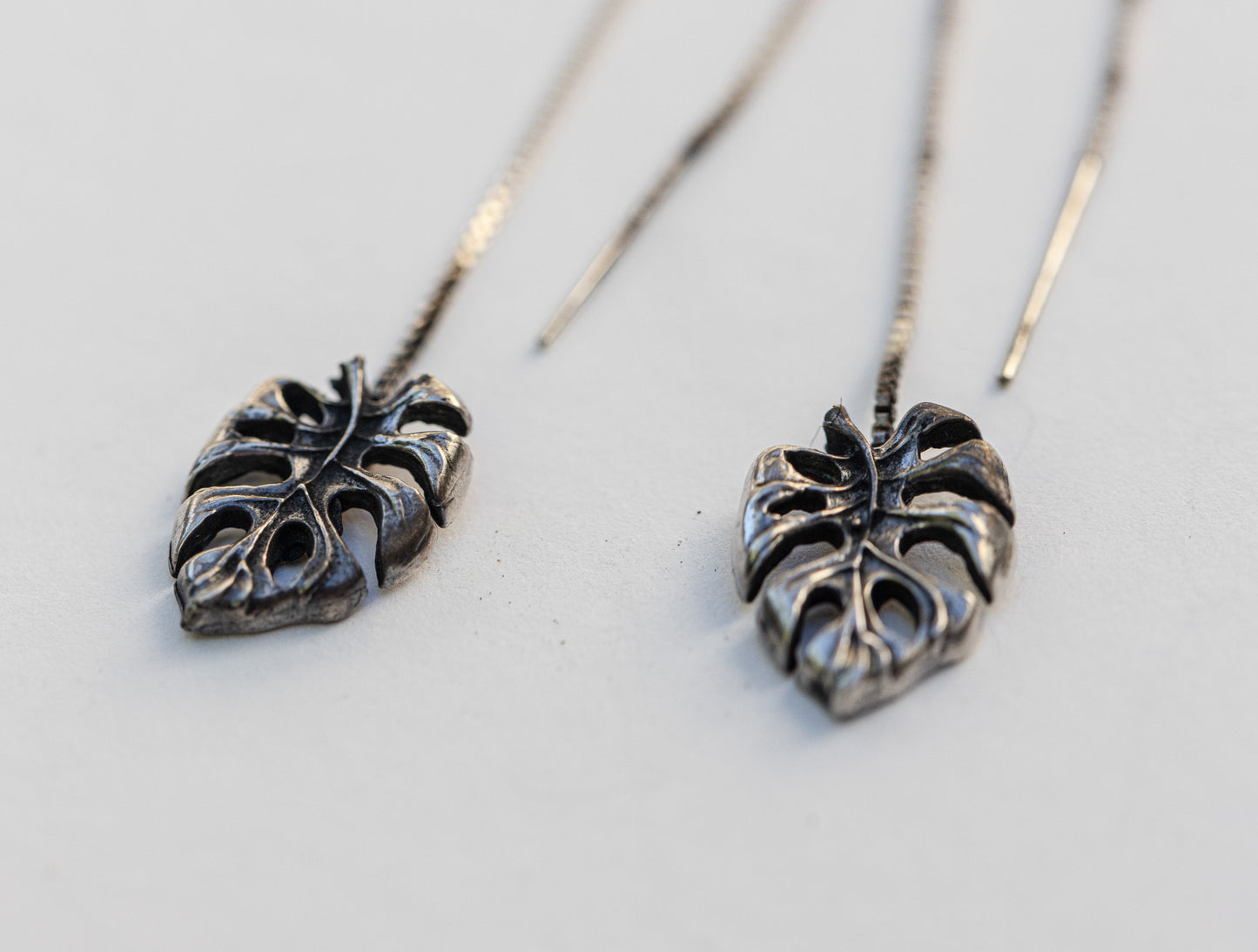 Monstera Threader Earrings