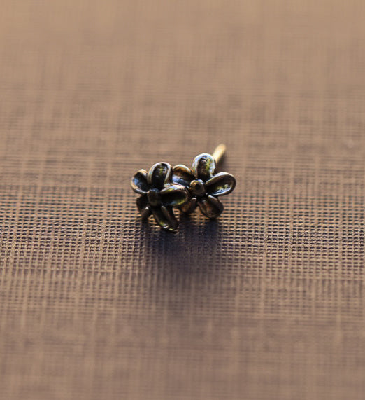 Itty Bitty Plumeria Flower Stud Earrings