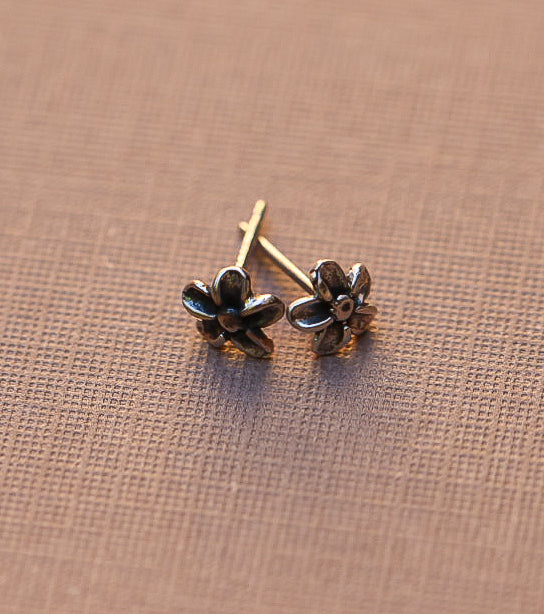 Itty Bitty Plumeria Flower Stud Earrings