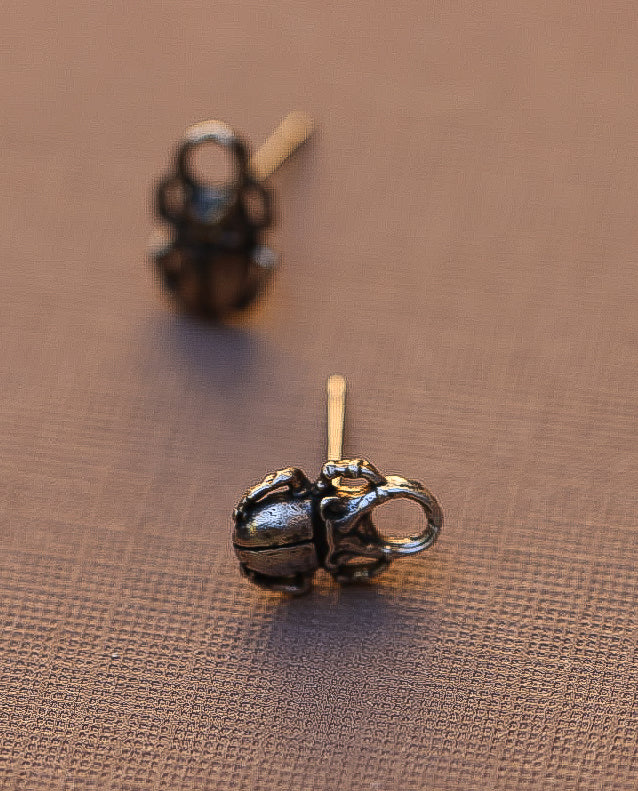 Scarab Stud Earrings