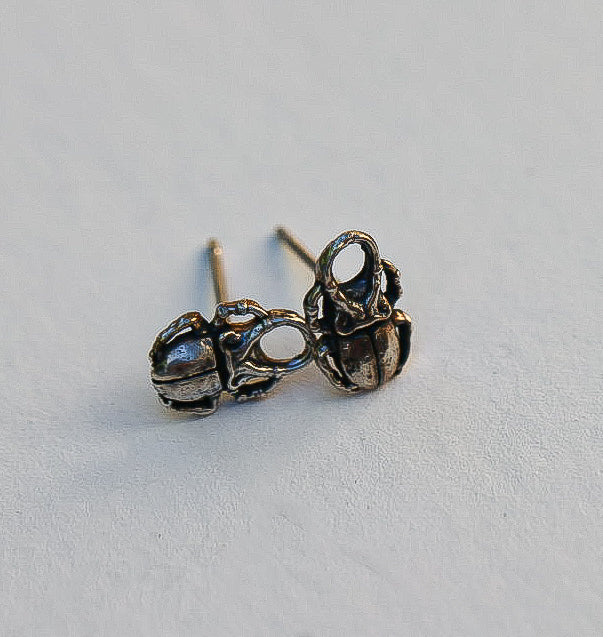 Scarab Stud Earrings