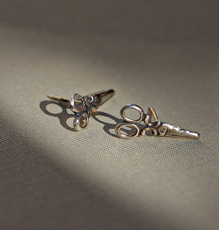 Sewing Scissors Stud Earrings