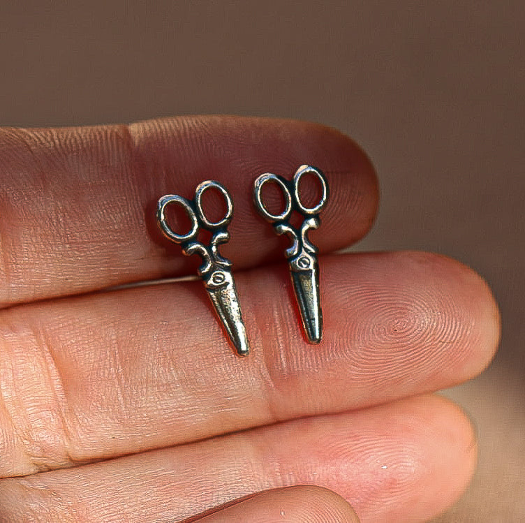 Sewing Scissors Stud Earrings