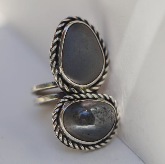 Contrasting Hematite Ring