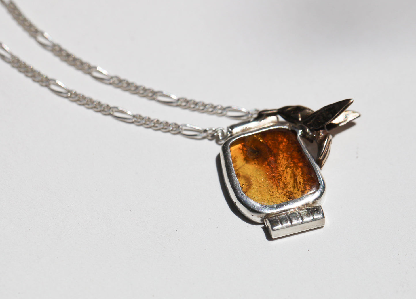 Amber Hummingbird Necklace