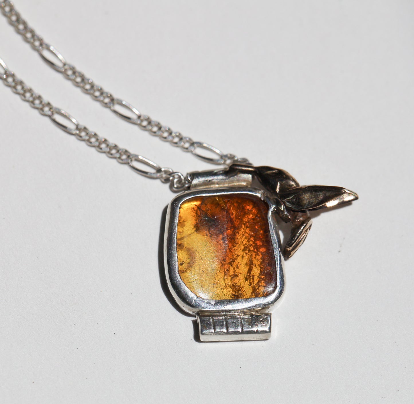 Amber Hummingbird Necklace