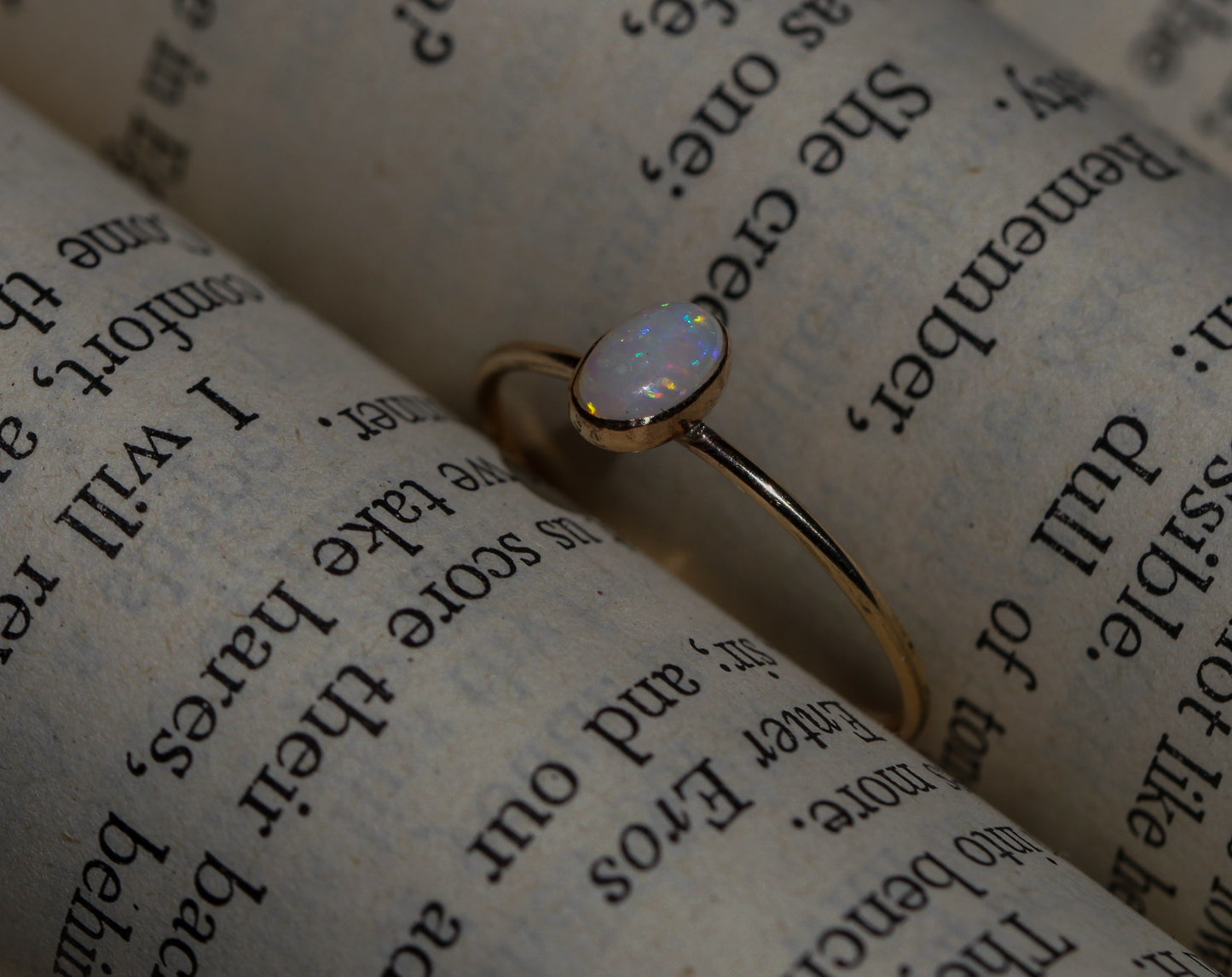 Gold Opal Ring - Size 7