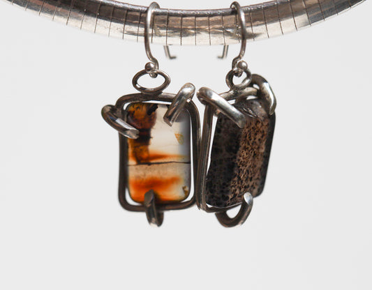 Montana Agate Hook Earring