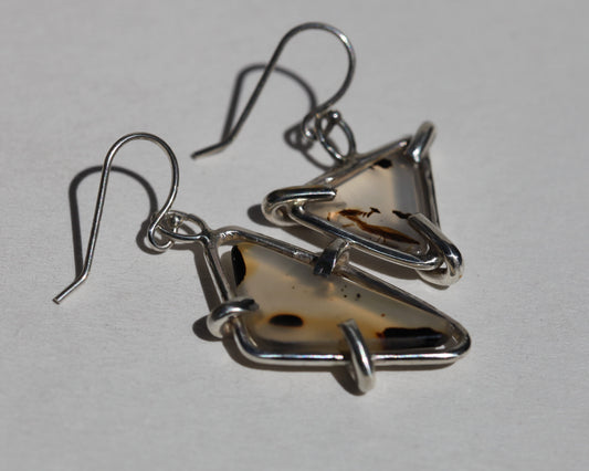 Montana Agate Hook Earring