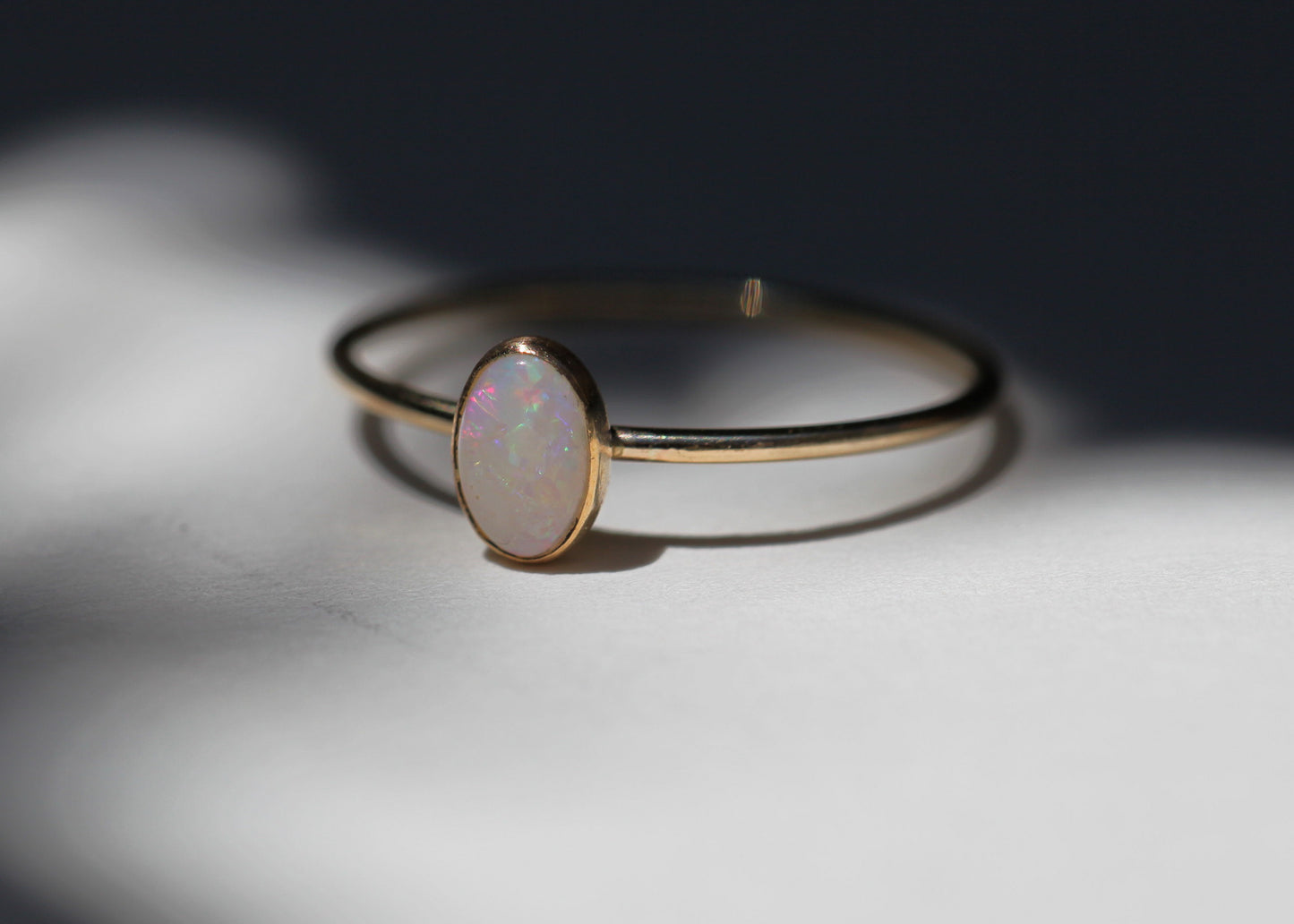 Gold Opal Ring - Size 7