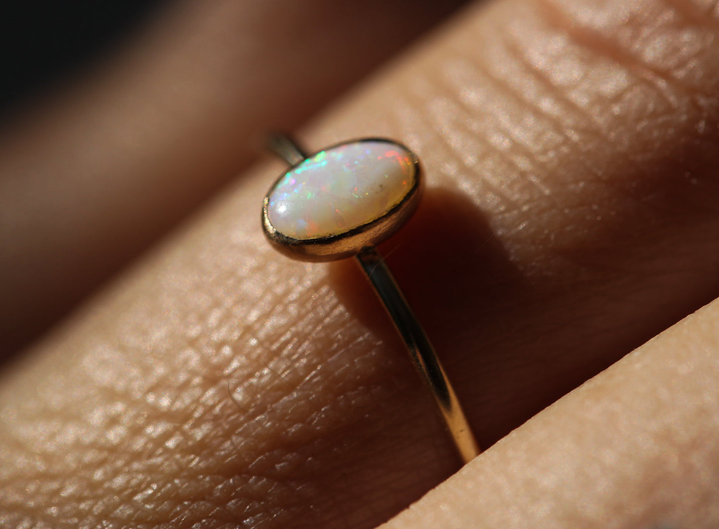 Gold Opal Ring - Size 7